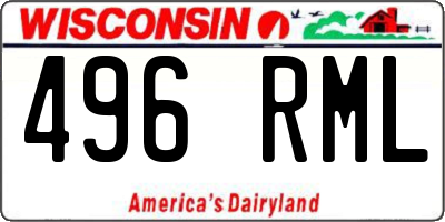 WI license plate 496RML