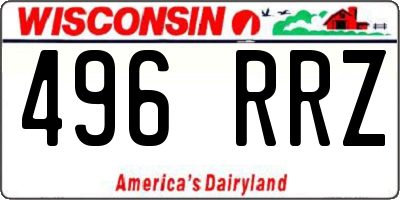 WI license plate 496RRZ