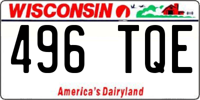 WI license plate 496TQE