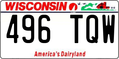 WI license plate 496TQW