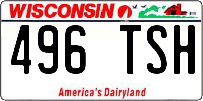 WI license plate 496TSH