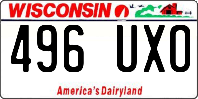 WI license plate 496UXO
