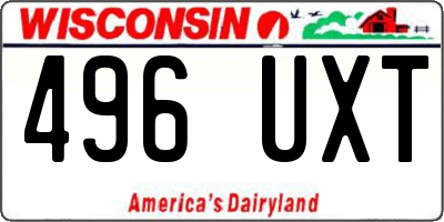 WI license plate 496UXT