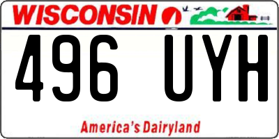 WI license plate 496UYH