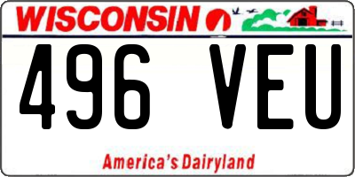 WI license plate 496VEU