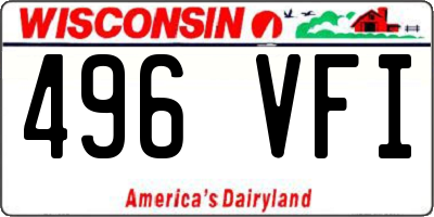 WI license plate 496VFI