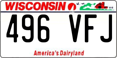 WI license plate 496VFJ