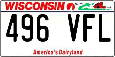 WI license plate 496VFL