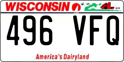 WI license plate 496VFQ