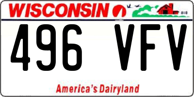 WI license plate 496VFV
