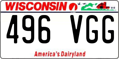 WI license plate 496VGG
