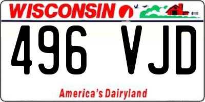 WI license plate 496VJD