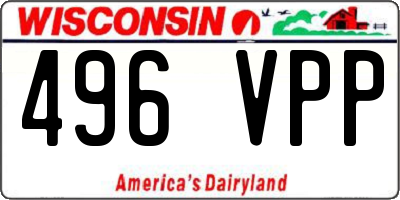 WI license plate 496VPP