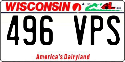 WI license plate 496VPS