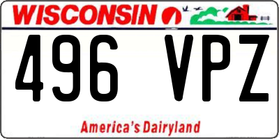 WI license plate 496VPZ