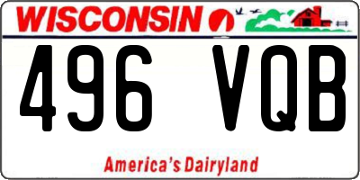 WI license plate 496VQB