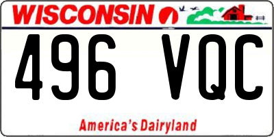 WI license plate 496VQC