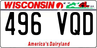 WI license plate 496VQD