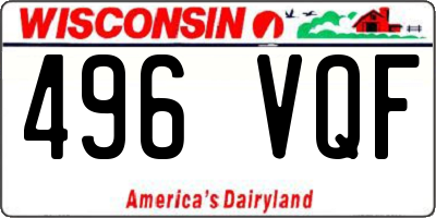 WI license plate 496VQF