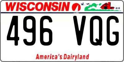 WI license plate 496VQG