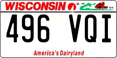 WI license plate 496VQI