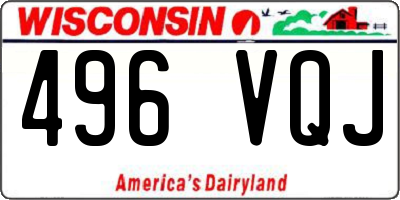 WI license plate 496VQJ