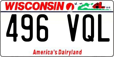 WI license plate 496VQL