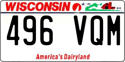 WI license plate 496VQM
