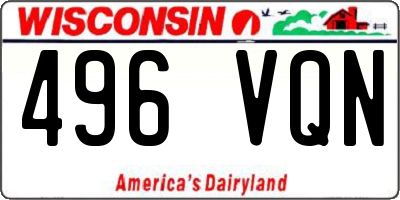 WI license plate 496VQN