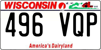 WI license plate 496VQP