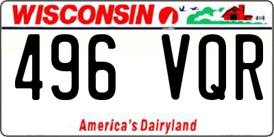 WI license plate 496VQR