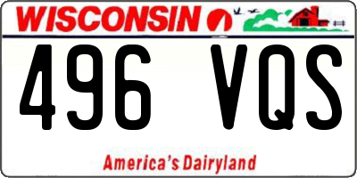 WI license plate 496VQS
