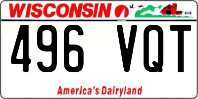 WI license plate 496VQT
