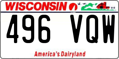 WI license plate 496VQW