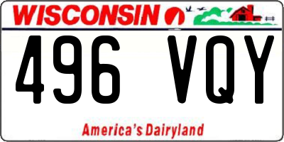 WI license plate 496VQY