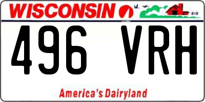 WI license plate 496VRH