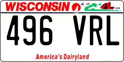 WI license plate 496VRL