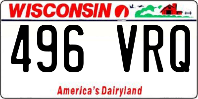 WI license plate 496VRQ