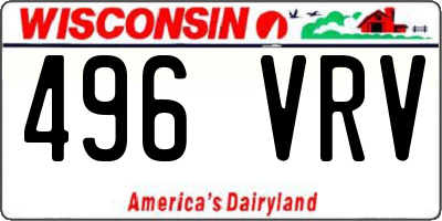 WI license plate 496VRV