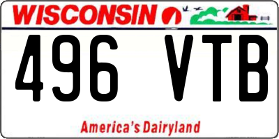 WI license plate 496VTB