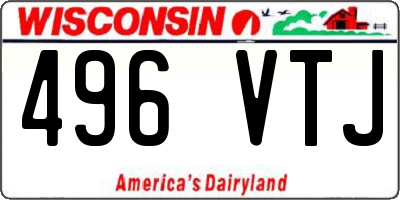 WI license plate 496VTJ