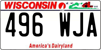 WI license plate 496WJA