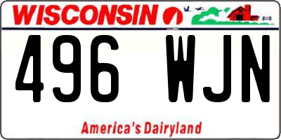 WI license plate 496WJN