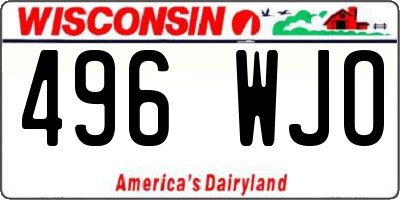 WI license plate 496WJO