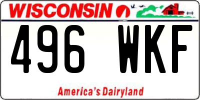 WI license plate 496WKF