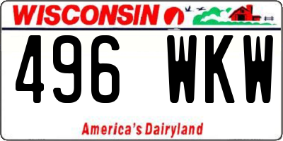 WI license plate 496WKW