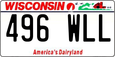 WI license plate 496WLL