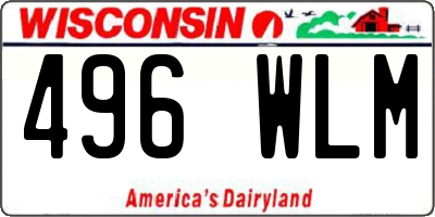 WI license plate 496WLM