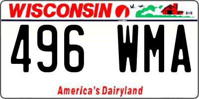 WI license plate 496WMA