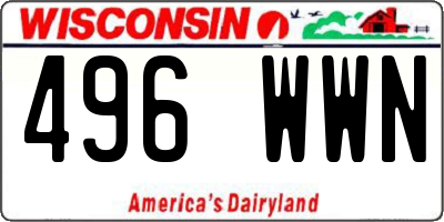WI license plate 496WWN